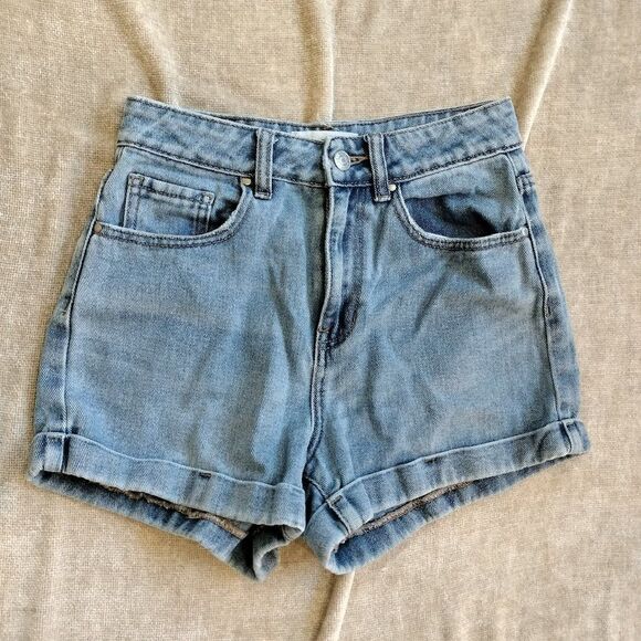 PacSun Light Wash Mom Shorts Size 24 - Picture 1 of 6